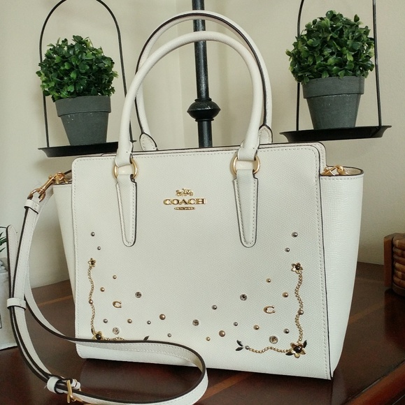 Coach Handbags - Coach Leah Satchel Stardust with  rivets NWT